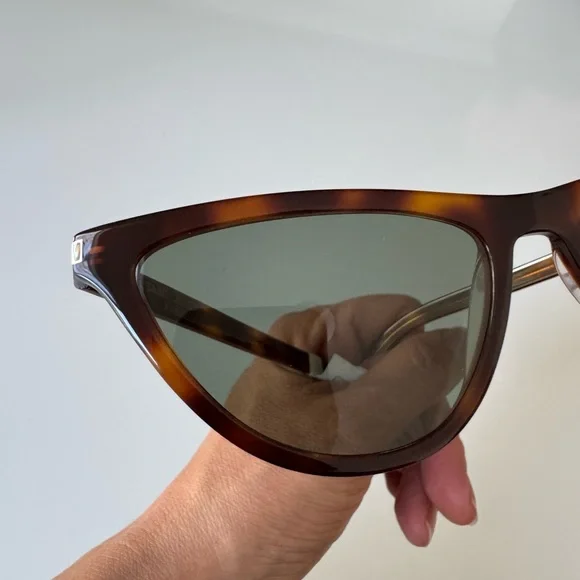 Saint Laurent SL550 SLIM 002 Cat Eye Havana Tortoiseshell 56-16-145 Sunglasses - Picture 14 of 16